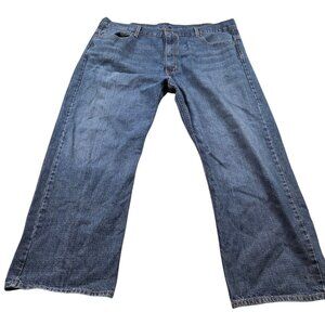 Levi's 569 Jeans Mens 42x28 Tag 42x30 Blue Loose Fit Straight Dark Wash